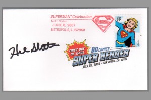 2006-usps-super-heroes-comic-art-stamp-signed-autograph-dc-fdi-first-day-issue-sdcc-helen-slater-supergirl