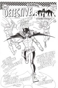 batgirl-original-art-pin-up-splash-page-batman-robin-cover-swipe-carmine-infantino-1