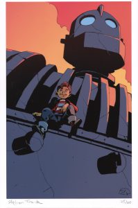 Stephan-Franck-signed-and-numbered-le-iron-giant-hogarth-art-print-autograph-signature-2